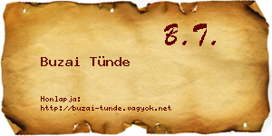 Buzai Tünde névjegykártya